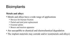 BIOIMPLANT.pptx compactibility and mechanics of implants | PPTX
