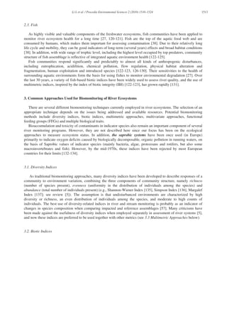 Bioindicators in river ecosystems | PDF