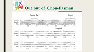 Out put of Chou-Fasman
 