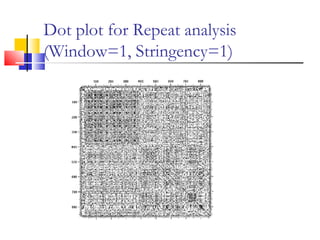 Dot plot for Repeat analysis
(Window=1, Stringency=1)
 