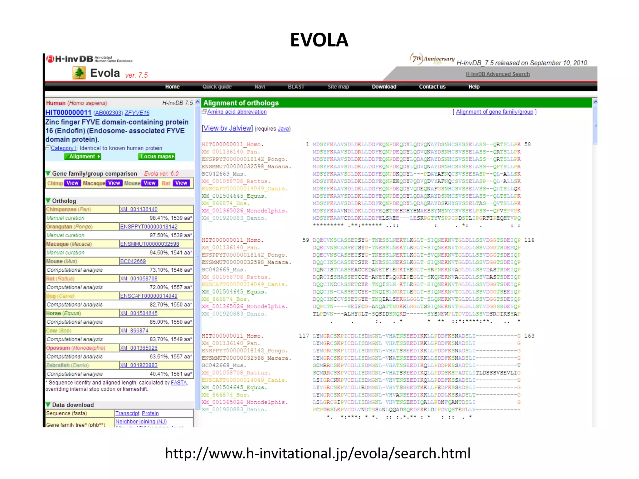 EVOLA
http://www.h-invitational.jp/evola/search.html
 
