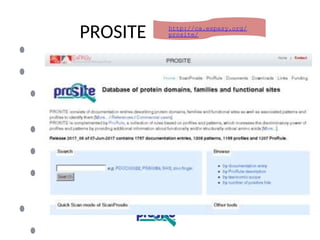 PROSITE http://ca.expasy.org/
prosite/
 