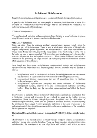Bioinformatics | PDF
