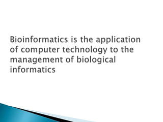 Bioinformatics | PPT