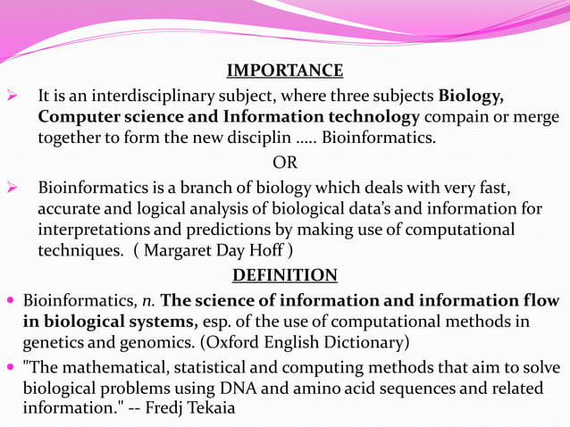 Bioinformatics | PPTX