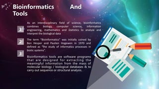 BioInformatics Tools -Genomics , Proteomics and metablomics | PPTX ...