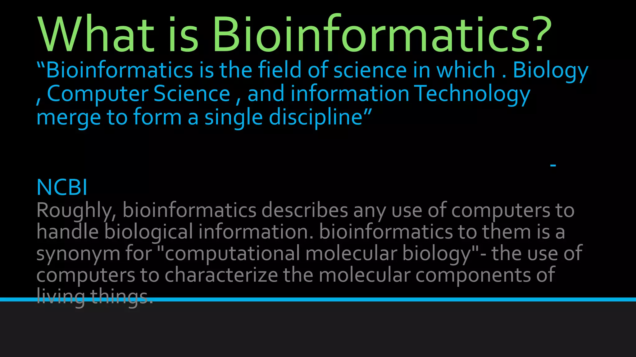 Bioinformatics | PPT