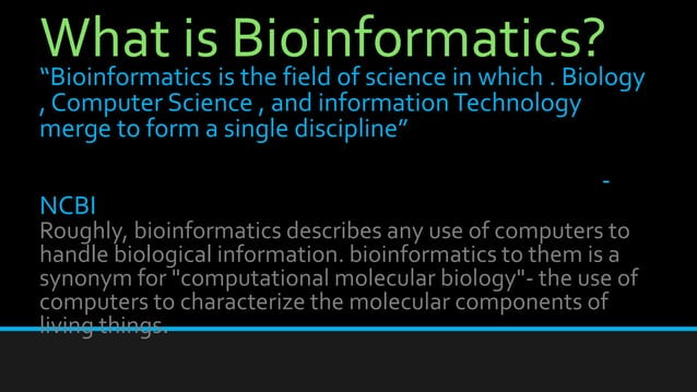 Bioinformatics | PPT