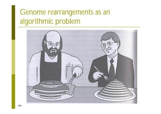 285
Genome rearrangements as an
algorithmic problem
 