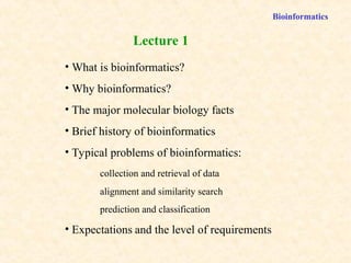 BIOINFORMATICS.ppt History and applications | PPT