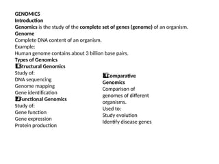 Comprehensive Overview of Bioinformatics, Cheminformatics, and Genomics ...