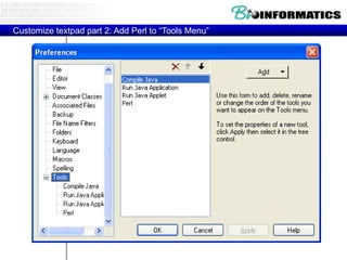 Customize textpad part 2: Add Perl to “Tools Menu”

 