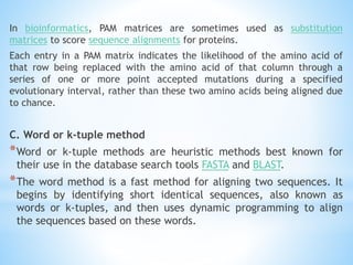 K Tuple Method In Sequence Alignment Introducation to Bioinformatics and Databases.pdf