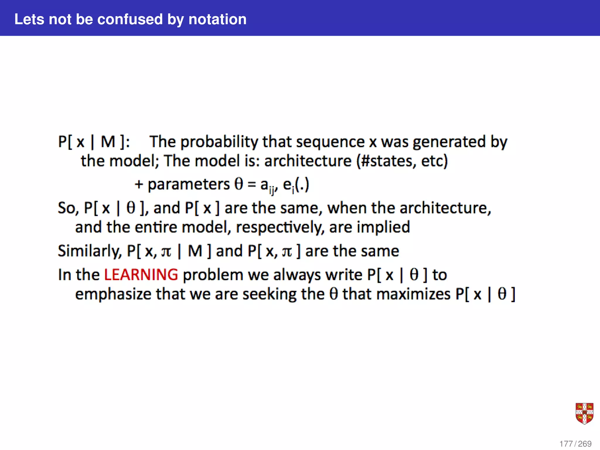 Lets not be confused by notation
177 / 269
 