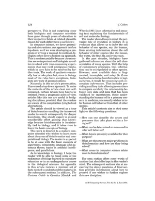 Bioinformatics—an introduction for computer scientists | PDF