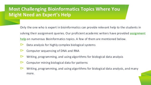 Bioinformatics research projects picture