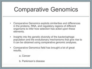 Comparative Method Genetic Bioinformatics, comparative genemics and proteomics | PPTX