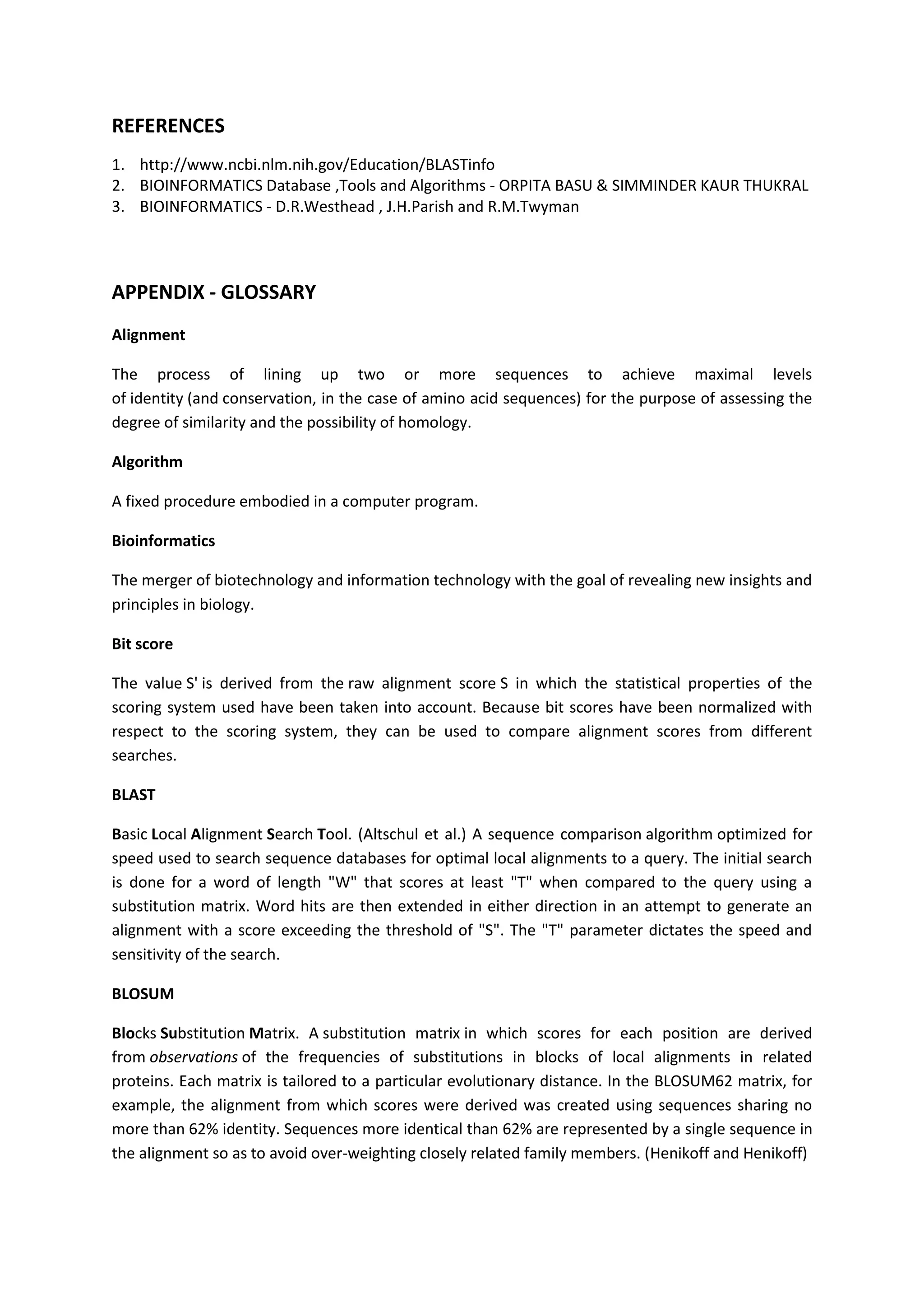 Bioinformatics Final Report