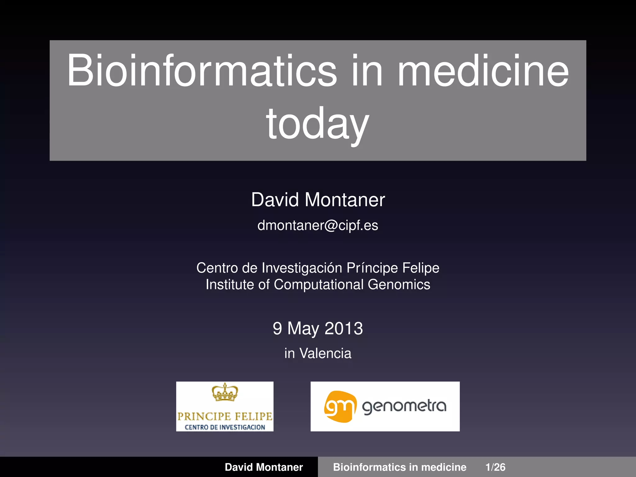 Bioinformatics Introduction | PPT