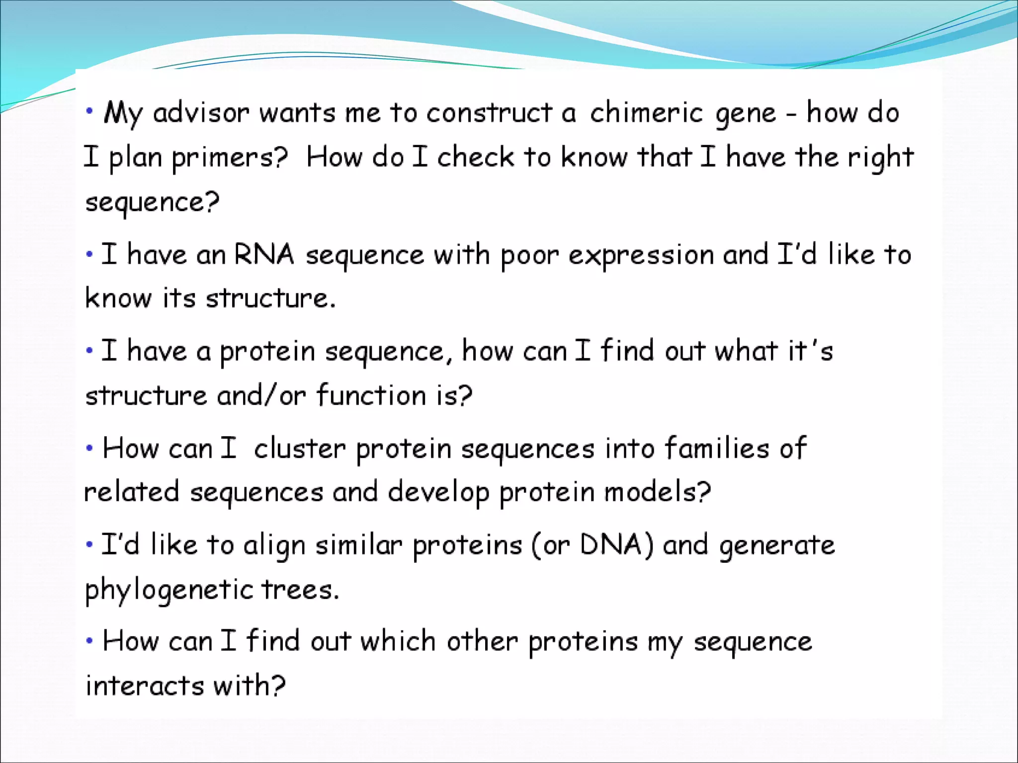 Bioinformatics  issues and challanges  presentation at s p college