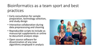 Bioinformatics workflows and study design | PPTX