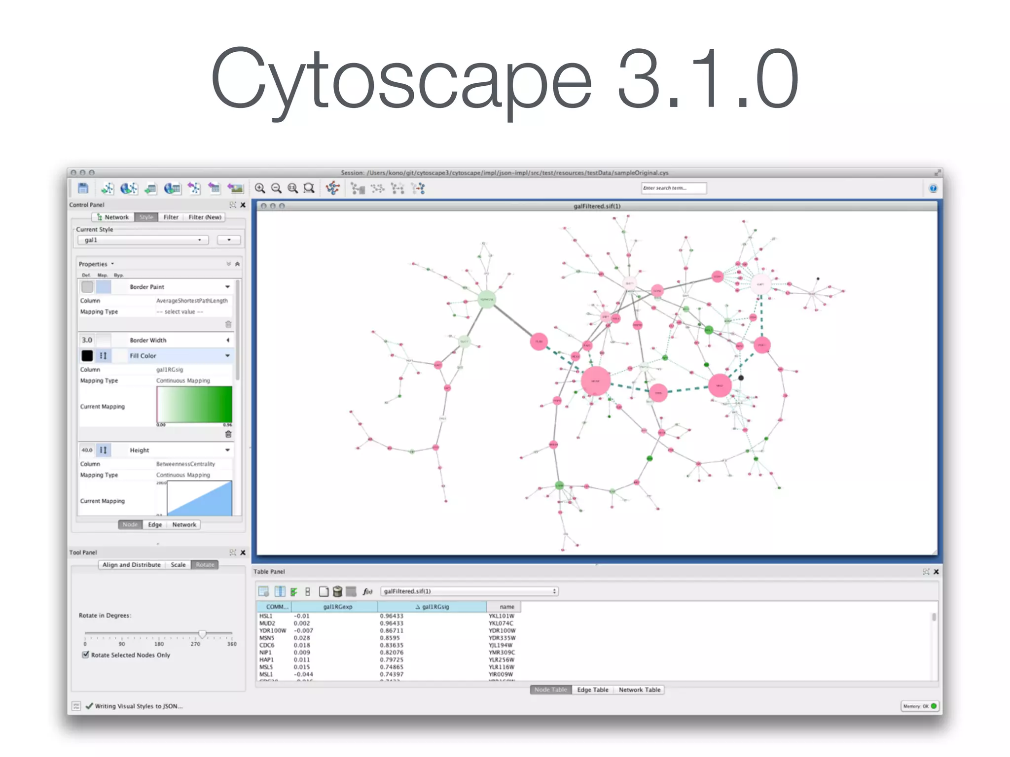 Cytoscape 3.1.0
 