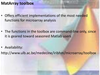 MATLAB Bioinformatics tool box | PPTX
