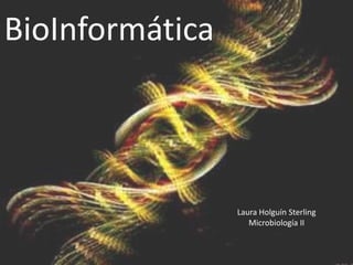 BioInformática



                 Laura Holguín Sterling
                    Microbiología II
 