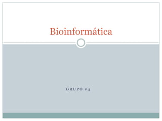 GRUPO #4 Bioinformática 
