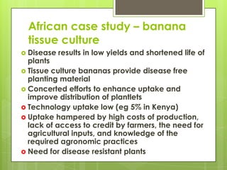 Applying and integrating bioscience innovation for socio-economic development