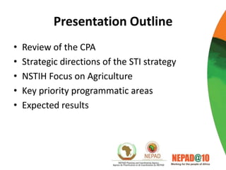 Science, technology and innovation strategy for Africa 2024