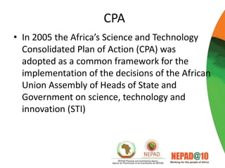 Science, technology and innovation strategy for Africa 2024