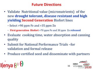 Breeding beans for nutritional quality, drought tolerance and productivity in Kenya