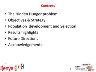 Breeding beans for nutritional quality, drought tolerance and productivity in Kenya