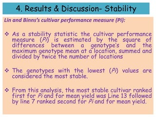Line by environment interaction, yield stability and grouping of test locations for navy bean variety trial in Ethiopia