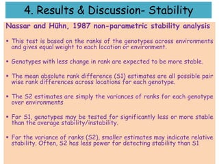 Line by environment interaction, yield stability and grouping of test locations for navy bean variety trial in Ethiopia