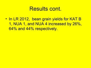 Response of micro-dense bean varieties to fertility and water harvesting technologies in the semi-arid areas of eastern Kenya