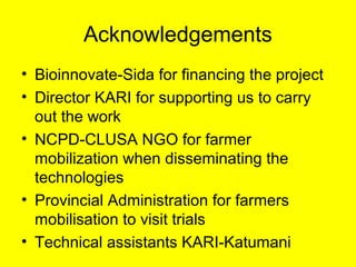 Response of micro-dense bean varieties to fertility and water harvesting technologies in the semi-arid areas of eastern Kenya