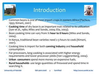 Variation and selection for cooking time in drought tolerant canning beans (Phaseolus vulgaris)