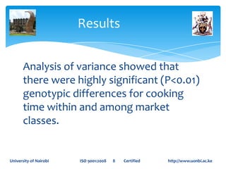 Variation and selection for cooking time in drought tolerant canning beans (Phaseolus vulgaris)
