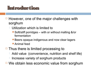Evaluation of sorghum varieties for the production of snack bars