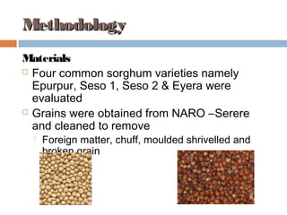 Evaluation of sorghum varieties for the production of snack bars