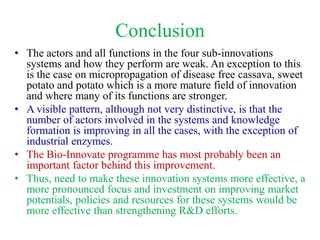 Moving bio-innovations from the laboratory to the market: A comparative study of four bio-innovate technological clusters