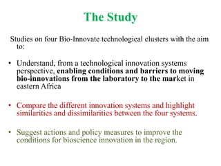 Moving bio-innovations from the laboratory to the market: A comparative study of four bio-innovate technological clusters