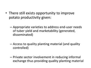 The potato seed system in Uganda - An end-user perspective