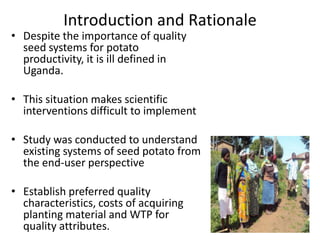 The potato seed system in Uganda - An end-user perspective