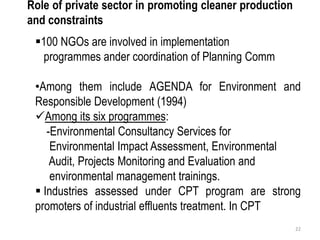 Review of policies and regulatory incentives/disincentives for development and adoption of innovations for industrial effluent management in Tanzania