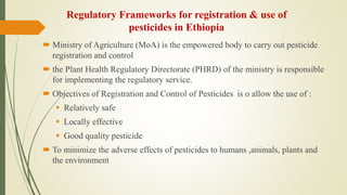 Review of the current status of the development, regulation and use of biopesticides in Ethiopia
