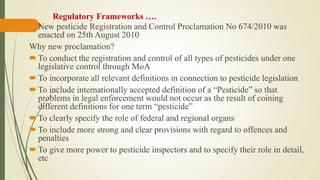 Review of the current status of the development, regulation and use of biopesticides in Ethiopia