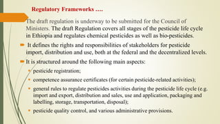 Review of the current status of the development, regulation and use of biopesticides in Ethiopia